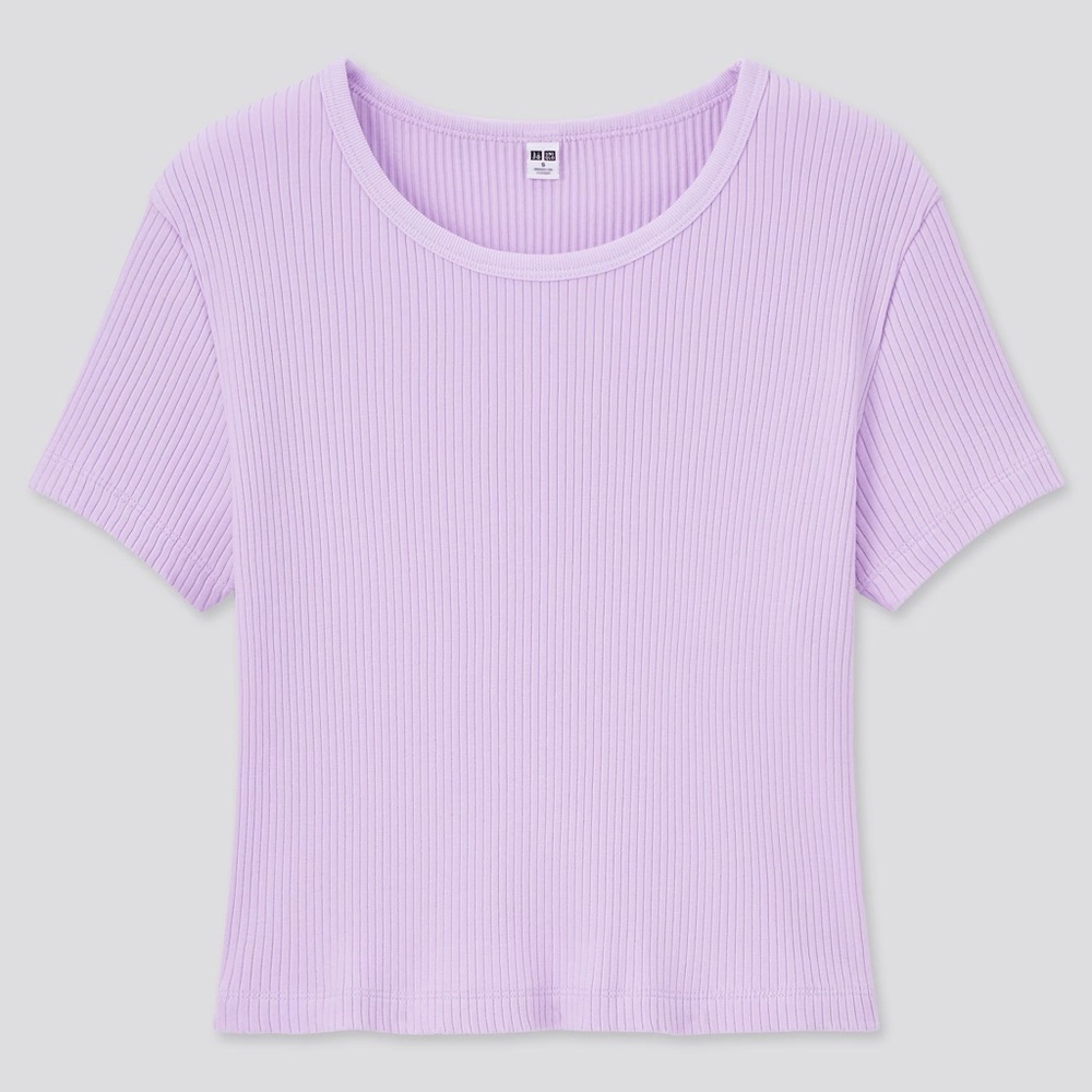 Uniqlo US Women’s Cropped Ribbed Tee